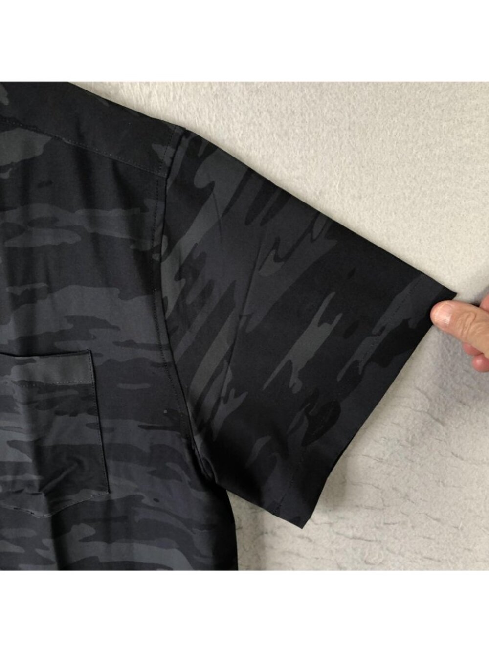Warrior Mulitblack Shirt Mens Large Camo Button Front Tactical Performance - Picture 9 of 15